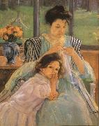 Mary Cassatt Young Mother Sewing Spain oil painting artist